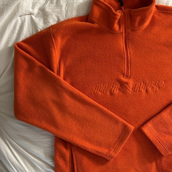 VINTAGE Y2K Bright Orange Old Navy Fleece - Picture 1 of 6